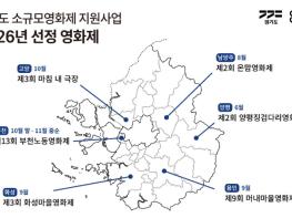 경기도, '소규모영화제 지원' 6개 선정. 11월까지 도내 곳곳 개최 기사 이미지